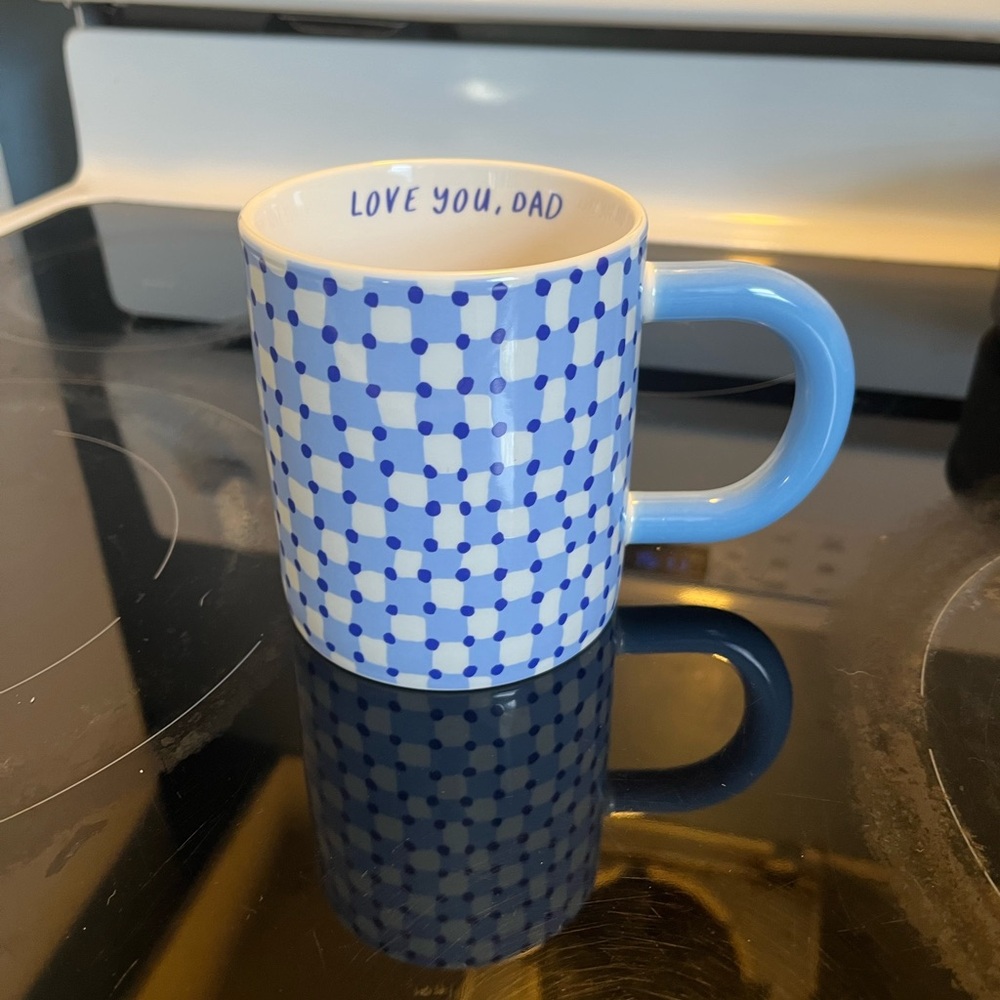 Blue Patterned Mug - Love You, Dad